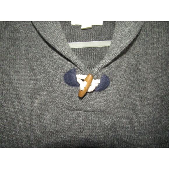 Frederik Andersen Copenhagen Men’s Gray Wool Blend Sweater Toggle Shawl Collar L - Picture 3 of 9